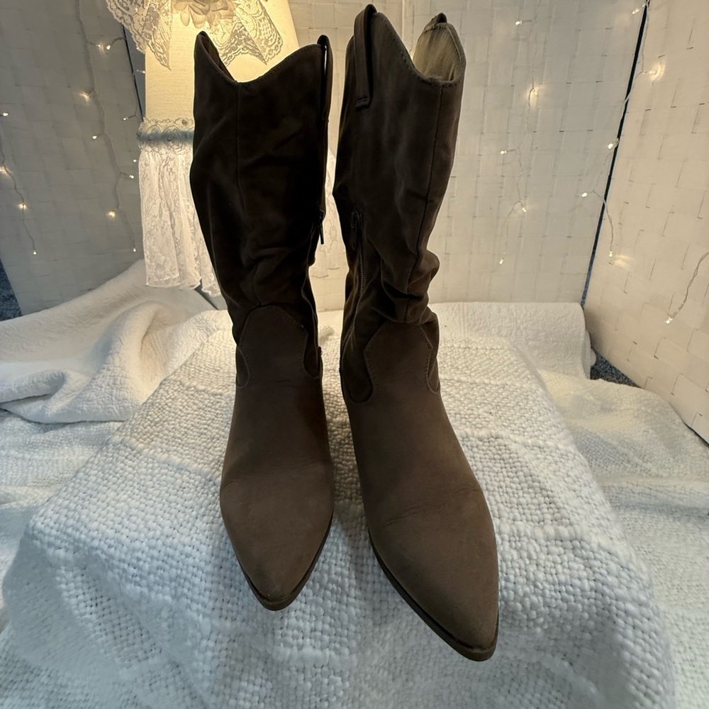 Target Brown Heeled Boots for Women